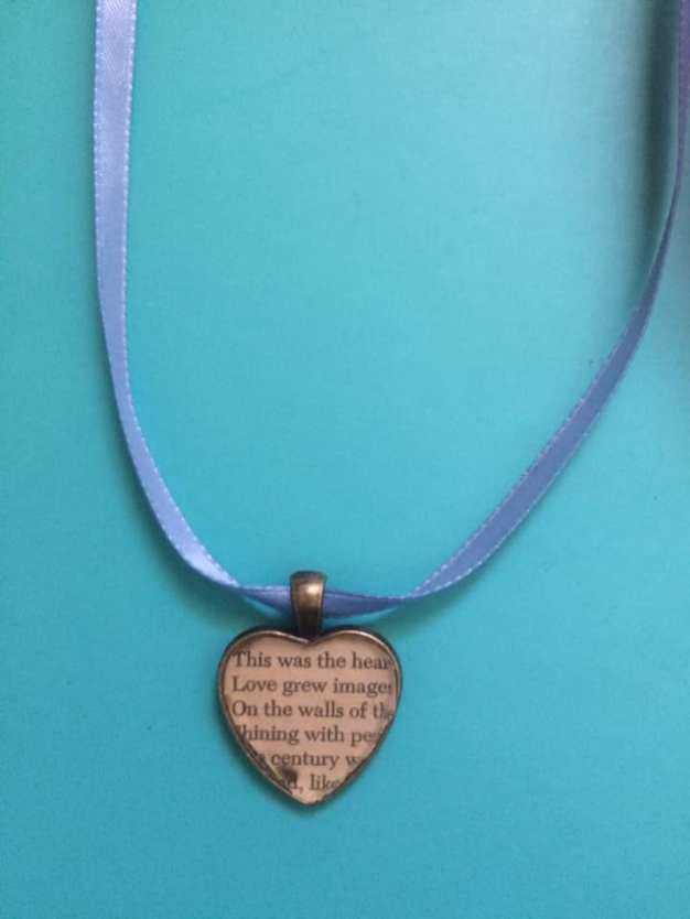 poetry necklace blue background 1